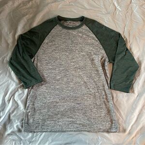 Born Primitive - Baseball Tee - Gray + Green - Sz: S